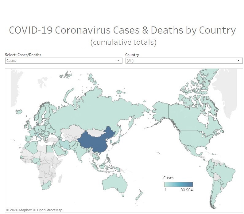 BI Tableau: COVID-19 (Coronavirus) Data Resource Hub